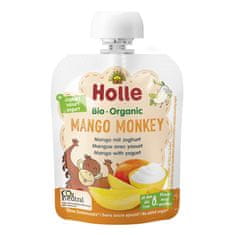 Holle BIO Mango monkey - dětské ovocné pyré s jogurtem 85 g