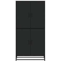 Vidaxl Skříň highboard černá 68 x 35 x 139 cm kompozitní dřevo