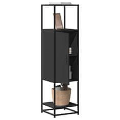 Vidaxl Skříň highboard černá 35,5x35x139 cm kompozitní dřevo a kov