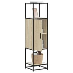 Vidaxl Skříň highboard dub sonoma 35,5x35x139 cm kompozit a kov