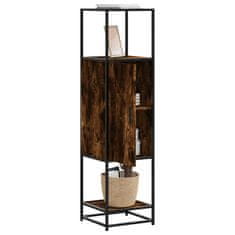 Vidaxl Skříň highboard kouřový dub 35,5x35x139 cm kompozit a kov