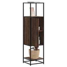 shumee vidaXL Skříň highboard hnědý dub 35,5x35x139 cm kompozit a kov