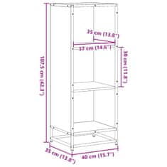 Vidaxl Knihovna kouřový dub 40x35x107,5 cm kompozitní dřevo