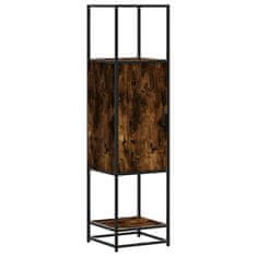 Vidaxl Skříň highboard kouřový dub 35,5x35x139 cm kompozit a kov