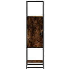 Vidaxl Skříň highboard kouřový dub 35,5x35x139 cm kompozit a kov