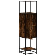 Vidaxl Skříň highboard kouřový dub 35,5x35x139 cm kompozit a kov