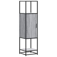 Vidaxl Skříň highboard šedá sonoma 35,5x35x139 cm kompozit a kov