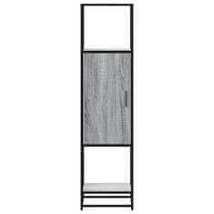 Vidaxl Skříň highboard šedá sonoma 35,5x35x139 cm kompozit a kov