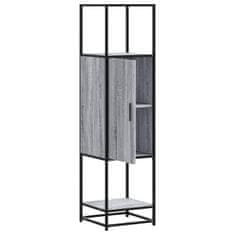 Vidaxl Skříň highboard šedá sonoma 35,5x35x139 cm kompozit a kov