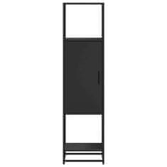 Vidaxl Skříň highboard černá 35,5x35x139 cm kompozitní dřevo a kov