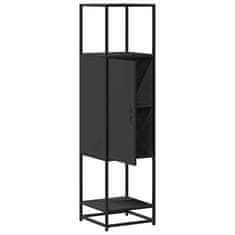 Vidaxl Skříň highboard černá 35,5x35x139 cm kompozitní dřevo a kov