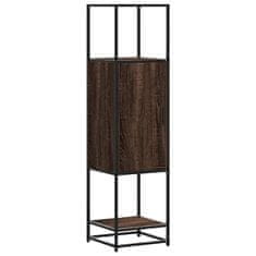 Vidaxl Skříň highboard hnědý dub 35,5x35x139 cm kompozit a kov