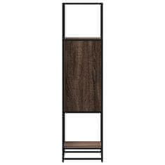 Vidaxl Skříň highboard hnědý dub 35,5x35x139 cm kompozit a kov