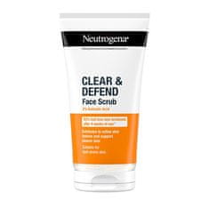 Neutrogena Vyhlazující peeling Clear & Defend (Face Scrub) 150 ml