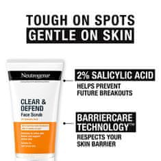 Neutrogena Vyhlazující peeling Clear & Defend (Face Scrub) 150 ml