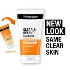 Neutrogena Vyhlazující peeling Clear & Defend (Face Scrub) 150 ml