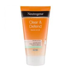 Neutrogena Vyhlazující peeling Clear & Defend (Face Scrub) 150 ml