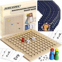 Kruzzel 24639 Dřevěná montessori výuka násobilky 12x12