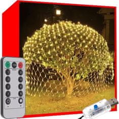 Verk 26203 Vánoční světelná síť 160 LED, USB, 2x2,6m, teplá bílá