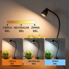 APT ZD130 Stolní LED lampička s klipem, 5W - černá