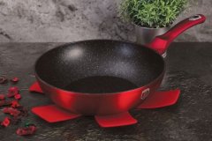 Berlingerhaus Pánev WOK s mramorovým povrchem Burgundy Metallic Line 30 cm