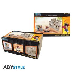 AbyStyle One Piece set Hrnek 320 ml + 2D figurka + pohlednice - Luffy