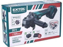 Extol Industrial Aku úhlová bruska 8791842 bruska úhlová aku SHARE20V, 125mm, BRUSHLESS, 20V Li-ion, 4000mAh