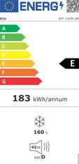 ECG Šuplíkový mrazák EFT 11430 WE