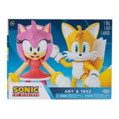 Grooters Figurky Sonic 2 ks Amy + Tails 10 cm