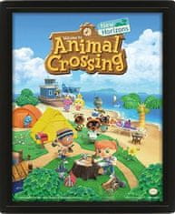 Grooters Zarámovaný 3D Obraz Animal Crossing