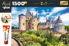 Trefl TREFL Sada 2v1 puzzle Zámek Sully-sur-Loire, Francie 1500 dílků s lepidlem