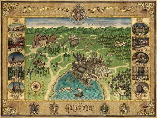 Ravensburger RAVENSBURGER Puzzle Harry Potter: Mapa Bradavic 1500 dílků