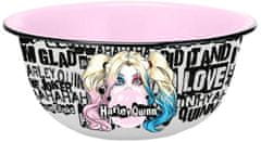 CurePink Keramická miska DC Comics: Harley Quinn (objem 600 ml|16,5 x 7 cm)