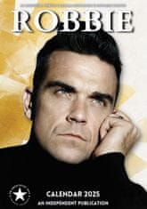 CurePink Nástěnný kalendář 2025: Robbie Williams (A3 29,7 x 42 cm)