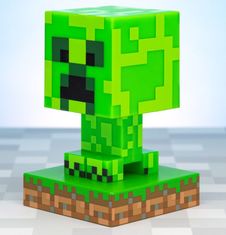 CurePink Dekorativní svítící plastová figurka Minecraft: Creeper (výška 10 cm)