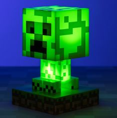 CurePink Dekorativní svítící plastová figurka Minecraft: Creeper (výška 10 cm)