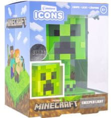 CurePink Dekorativní svítící plastová figurka Minecraft: Creeper (výška 10 cm)