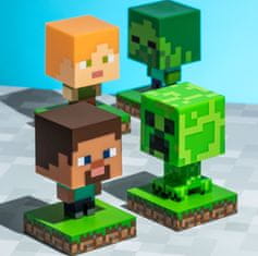 CurePink Dekorativní svítící plastová figurka Minecraft: Creeper (výška 10 cm)