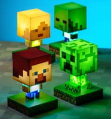 CurePink Dekorativní svítící plastová figurka Minecraft: Creeper (výška 10 cm)