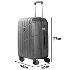 Aga Travel Cestovní kufr 77x48x30 cm MR4669 Šedý