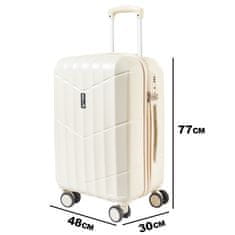 Aga Travel Cestovní kufr 77x48x30 cm MR4669 Béžový