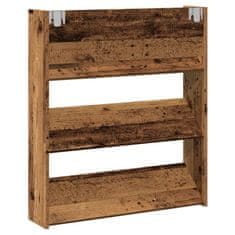 Vidaxl Nástěnný botník old wood 80 x 18 x 90 cm kompozitní dřevo