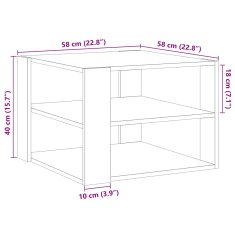 Vidaxl Konferenční stolek dub artisan 58x58x40 cm kompozitní dřevo