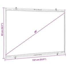 Vidaxl Projekční plátno na zeď 60" 16:9