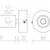 RED Design Rendl RENDL BOGARD I nástěnná matný nikl 230V LED 5W 40° 3000K R12502