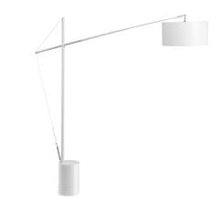 Nova Luce Nova Luce Nadčasová stojací lampa Traccia s extra dlouhým ramenem - 1 x 40 W, bílá NV 41455402