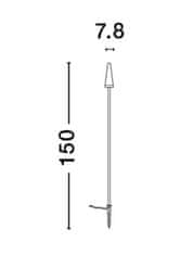 Nova Luce NOVA LUCE venkovní svítidlo s bodcem MABEL černý hliník a čiré sklo LED 8.5W 3000K 220-240V 36st. IP54 délka kabelu 64 cm 9002869