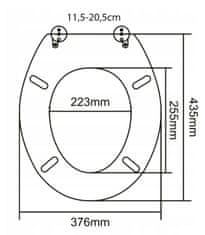 AWD Wc sedátko se zpomalovacím mechanismem AWD Interior MDF Arte 1698