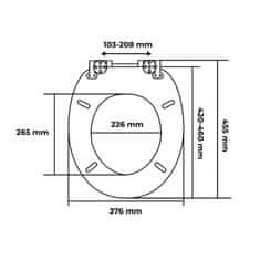 AWD Wc sedátko se zpomalovacím mechanismem AWD Interior MDF FERN