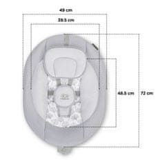 Kinderkraft Lehátko houpací s melodií 2v1 Luli grey, do 9 kg